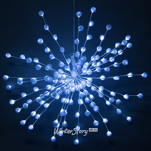Светодиодное украшение Ежик - Снежные Шарики 70 см 160 холодных белых LED ламп Kaemingk