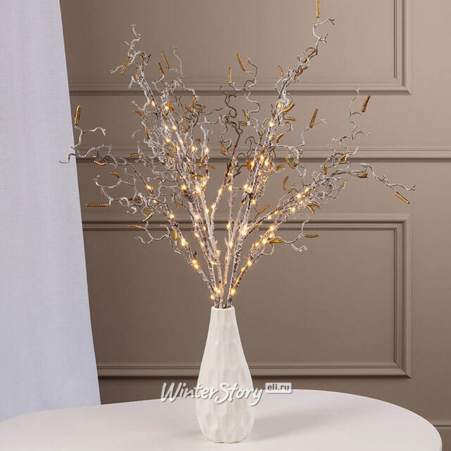 Набор светящихся веток Sparkling Hazel 75 см, 90 теплых белых LED ламп, 3 шт, IP44 Kaemingk