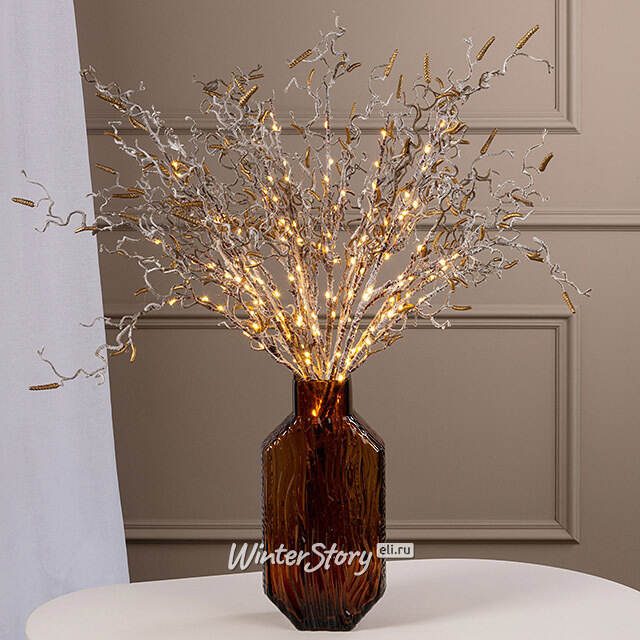 Набор светящихся веток Sparkling Hazel 75 см, 90 теплых белых LED ламп, 3 шт, IP44 Kaemingk