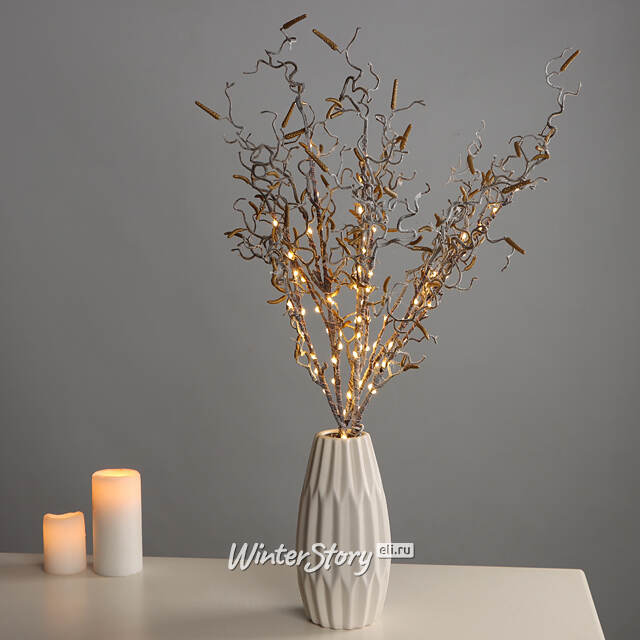 Набор светящихся веток Sparkling Hazel 75 см, 90 теплых белых LED ламп, 3 шт, IP44 Kaemingk