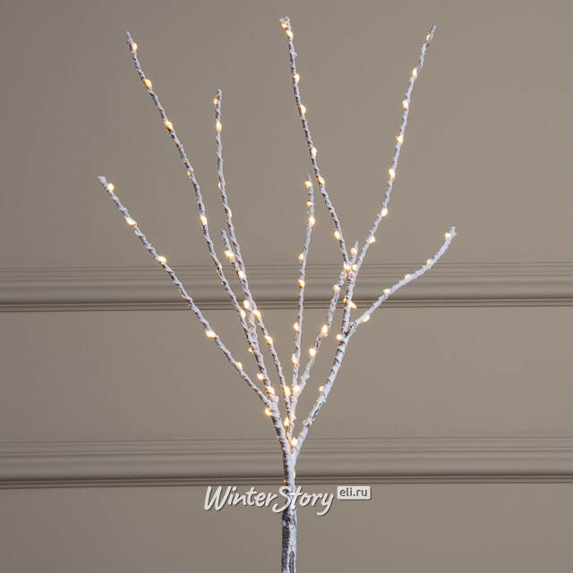 Светящаяся ветка Lunar Linden 70 см, 75 теплых белых микро LED ламп, таймер, на батарейках, IP44 Kaemingk (Кейминг)