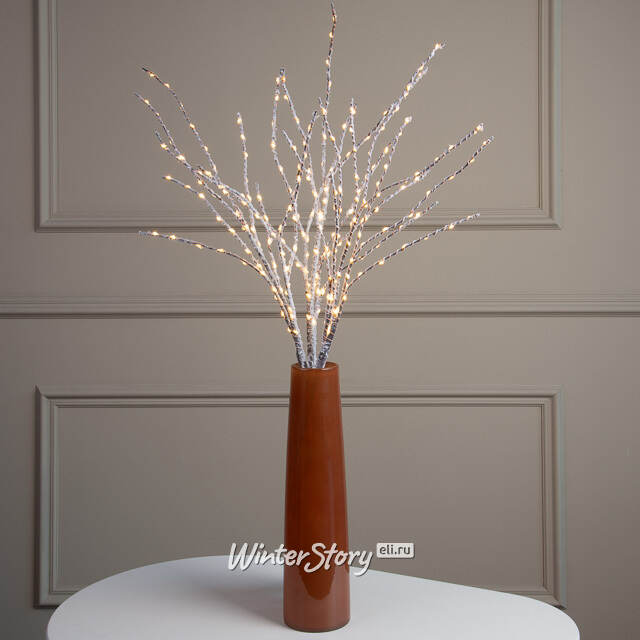 Светящаяся ветка Lunar Linden 70 см, 75 теплых белых микро LED ламп, таймер, на батарейках, IP44 Kaemingk (Кейминг)