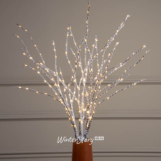 Светящаяся ветка Lunar Linden 70 см, 75 теплых белых микро LED ламп, таймер, на батарейках, IP44 Kaemingk (Кейминг)