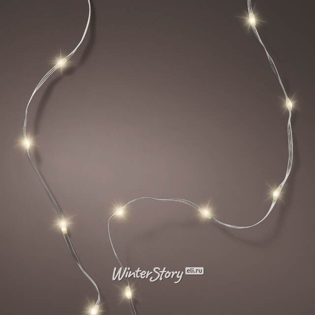 Светодиодная гирлянда Роса Микро Флекс 13.5 м, 180 теплых белых Led, серебряный провод, контроллер, IP44 Kaemingk (Кейминг)