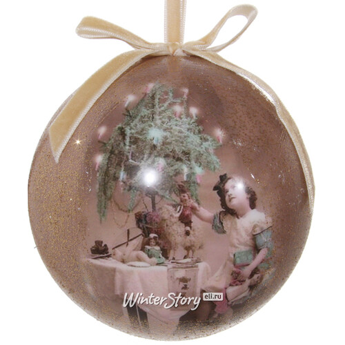 Елочный шар из папье-маше Канун Рождества 11 см ShiShi