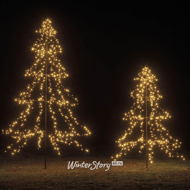 Светодиодная фигура Елка Лучиа 135 см, 240 теплых белых LED ламп, контроллер, IP44 Kaemingk