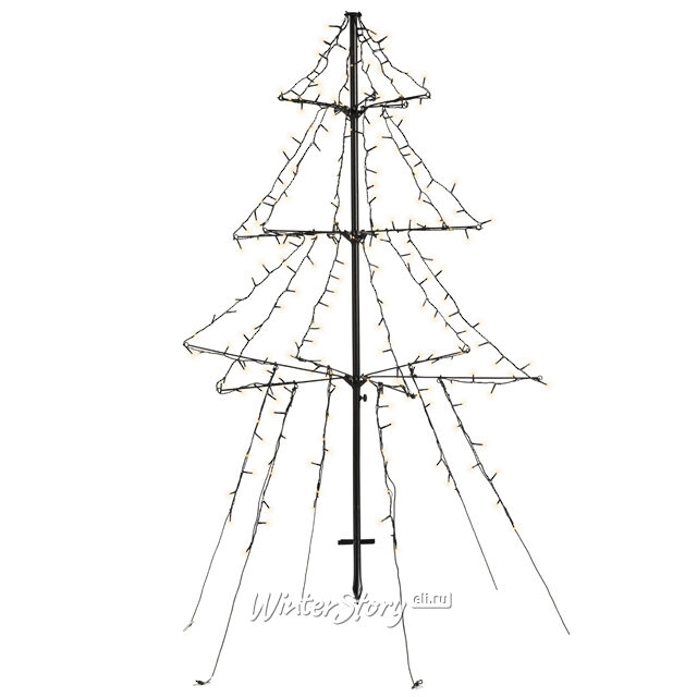 Светодиодная фигура Елка Лучиа 135 см, 240 теплых белых LED ламп, контроллер, IP44 Kaemingk