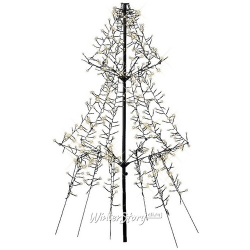 Светодиодная фигура Елка Лучиа Firework 1.35 м, 600 теплых белых LED ламп, контроллер, IP44 Kaemingk
