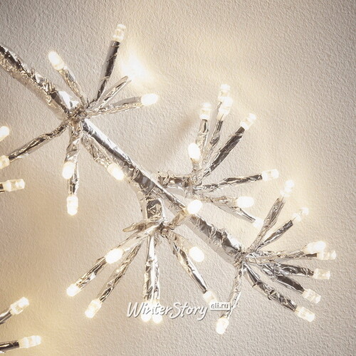 Светодиодная снежинка Lausanne Silver 48 см, 192 теплых белых LED лампы с мерцанием, IP44 Kaemingk