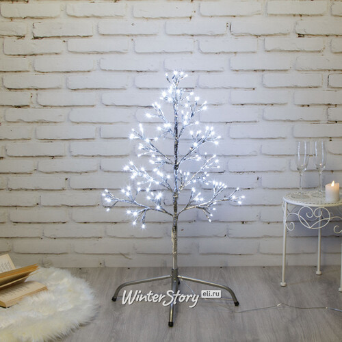 Светодиодное дерево Lausanne Silver 78 см, 140 холодных белых LED ламп с мерцанием, IP44 Kaemingk