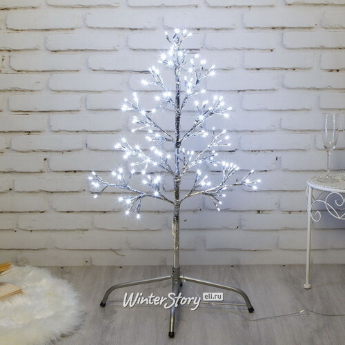 Светодиодное дерево Lausanne Silver 78 см, 140 холодных белых LED ламп с мерцанием, IP44 Kaemingk