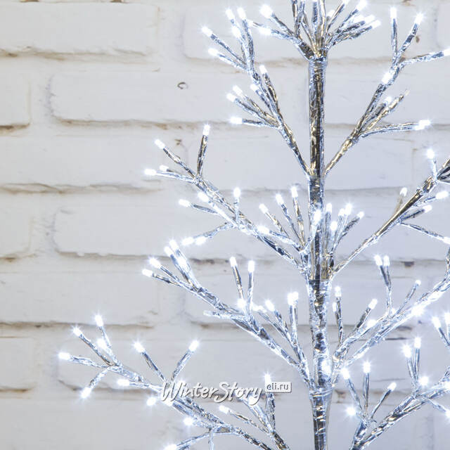 Светящаяся елка 2D Lausanne Silver 108 см, 230 холодных белых LED ламп с мерцанием, IP44 Kaemingk