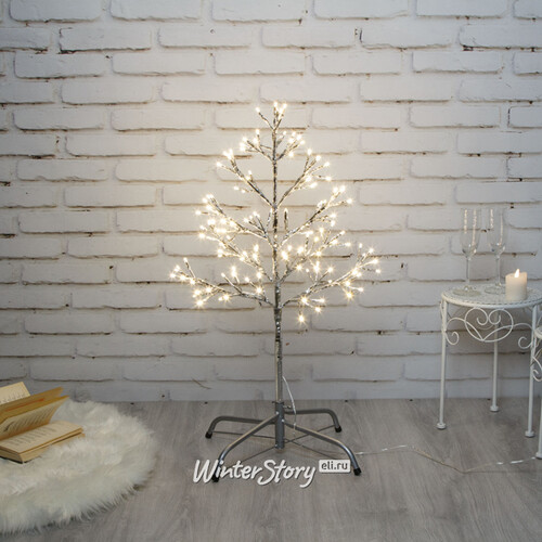 Светодиодное дерево Lausanne Silver 78 см, 140 теплых белых LED ламп с мерцанием, IP44 Kaemingk