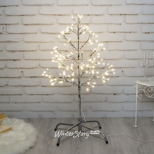 Светодиодное дерево Lausanne Silver 78 см, 140 теплых белых LED ламп с мерцанием, IP44 Kaemingk