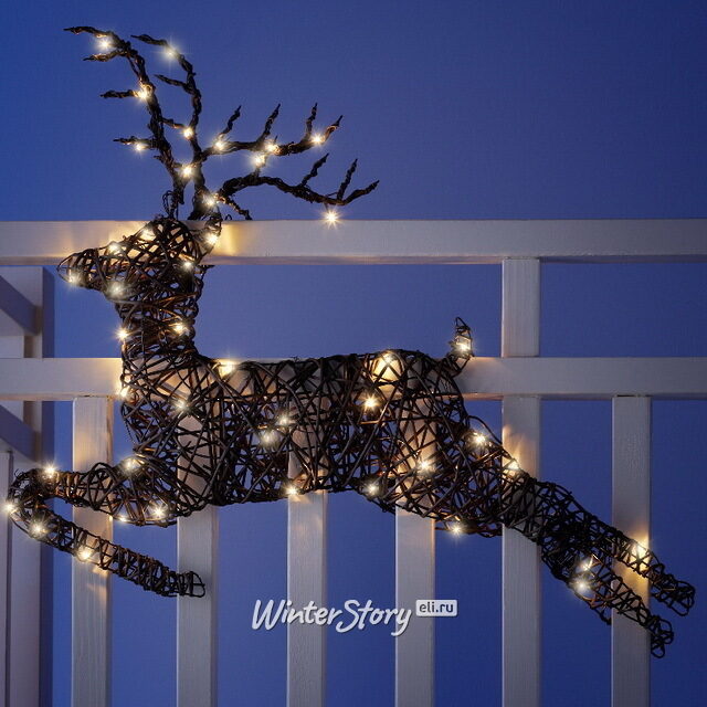 Светодиодное украшение Balcony Lights - Рождественский Олень 81 см, 72 теплые белые LED лампы, IP44 Kaemingk