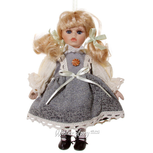 Фарфоровая елочная игрушка Кукла Долли 20 см, подвеска ShiShi