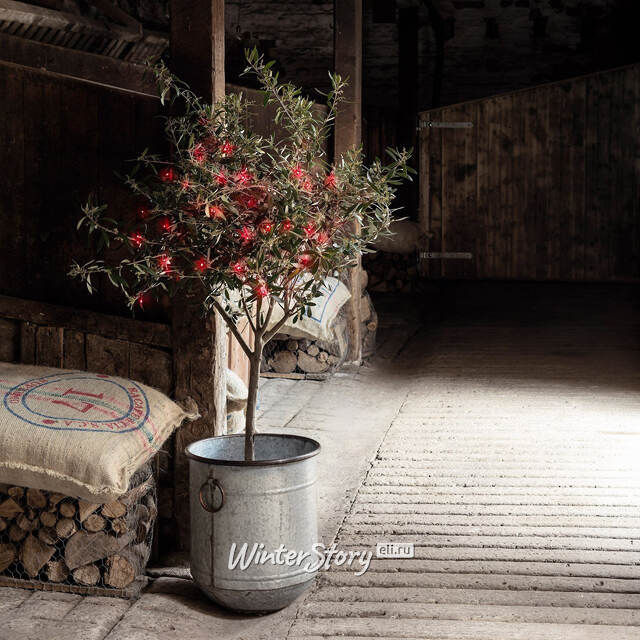 Светодиодная гирлянда Объемная 80 красных LED ламп 6 м, черный ПВХ, контроллер, IP44 Kaemingk