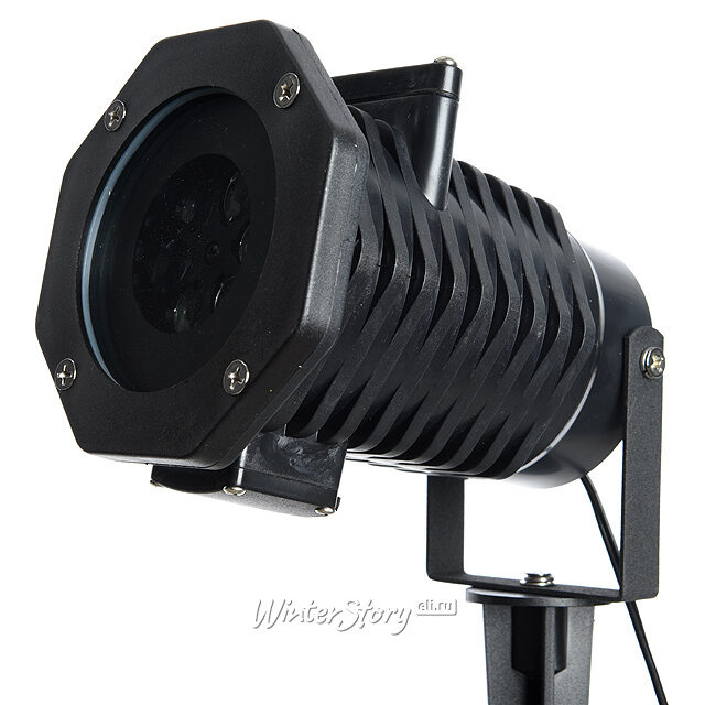 Новогодний уличный светильник Новогоднее настроение с изменяемыми изображениями, холодный белый свет 33 см Kaemingk