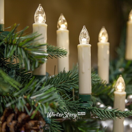 Свечи на елку Vintage 5 свечей на клипсах, 10 см, IP20 Kaemingk