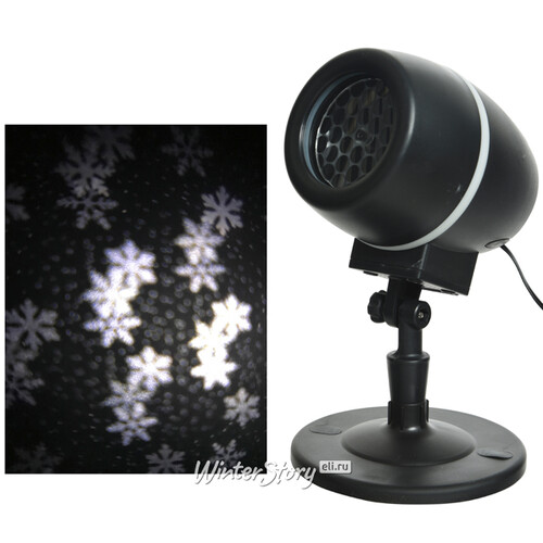 Новогодний уличный светильник Снежная Вьюга, холодный белый свет, 25 м2, таймер, IP44 Kaemingk