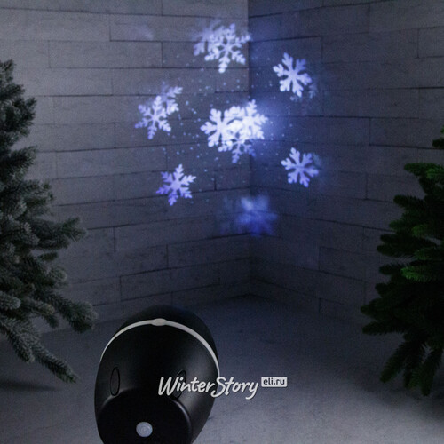 Новогодний уличный светильник Снежная Вьюга, холодный белый свет, 25 м2, таймер, IP44 Kaemingk