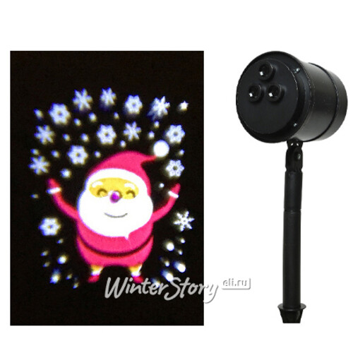 Новогодний светильник с музыкой Let It Snow - Санта, 16 м2, IP44 Kaemingk