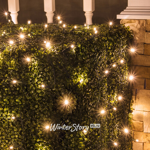 Гирлянда Сетка на дерево/куст 0.35 м, 60 теплых белых LED ламп, зеленый ПВХ, IP44 Kaemingk
