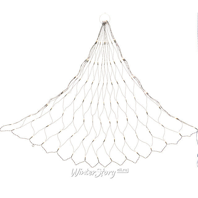 Гирлянда Сетка на елку 1.5 м, 120 теплых белых LED ламп, зеленый ПВХ, IP44 Kaemingk