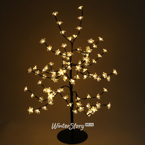 Светодиодное дерево "Цветущая Яблоня", 90 см, уличное, 96 LED ламп, теплый белый Kaemingk