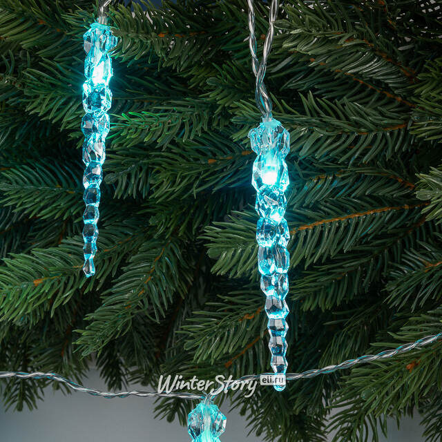 Гирлянда Сосульки Ice earrings 4.6 м, 24 синих LED ламп, контроллер, таймер, прозрачный ПВХ, IP44 Kaemingk (Кейминг)