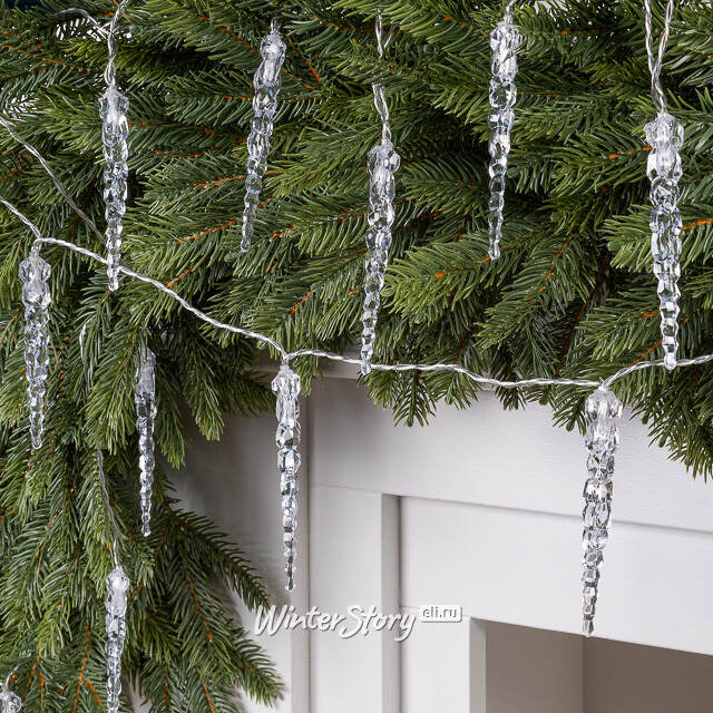 Гирлянда Сосульки Ice earrings 4.6 м, 24 синих LED ламп, контроллер, таймер, прозрачный ПВХ, IP44 Kaemingk (Кейминг)