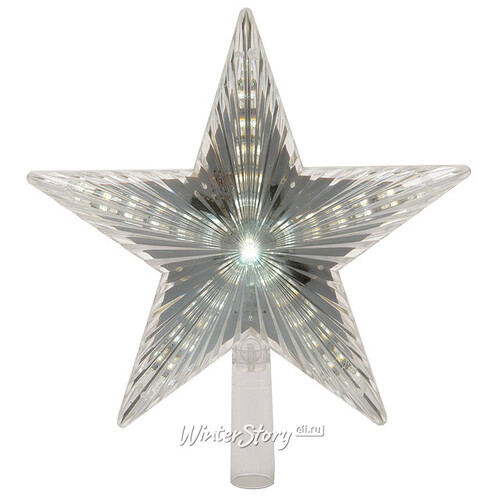 Светящаяся звезда на елку Волшебная 22 см холодная белая 31 LED лампа Kaemingk
