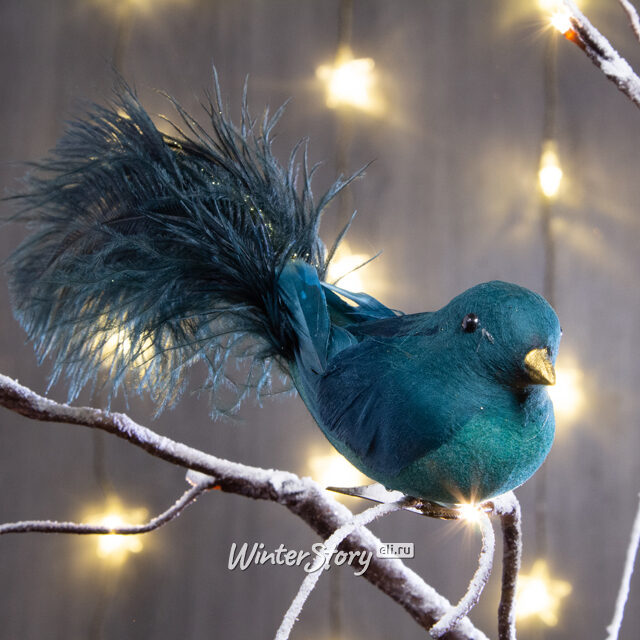 Елочное украшение Птичка Каролина 17 см, клипса ShiShi