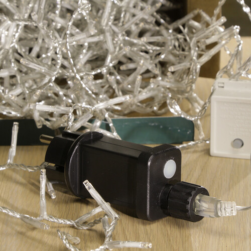 Светодиодная гирлянда нить Lumineo Snake 16 м, 750 теплых белых LED ламп, прозрачный ПВХ, контроллер, таймер, IP44 Kaemingk