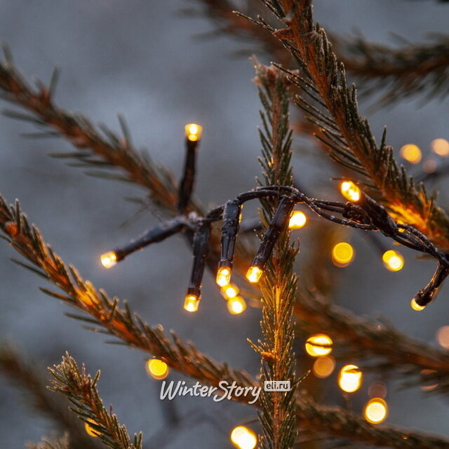 Ярусная гирлянда на елку 240 см Easy Light - Lumineo Snake, 880 экстра теплых белых LED, зеленый ПВХ, диммер, IP44 Kaemingk