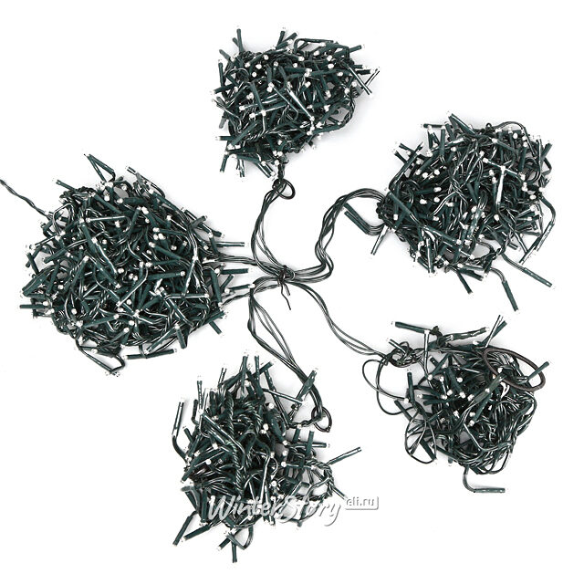 Ярусная гирлянда на елку 150 см Easy Light - Cluster, 792 холодные белые LED, зеленый ПВХ, контроллер, IP44 Kaemingk