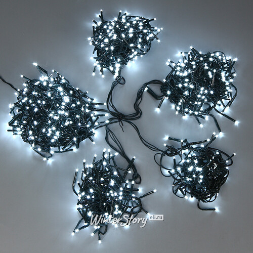 Ярусная гирлянда на елку 150 см Easy Light - Cluster, 792 холодные белые LED, зеленый ПВХ, контроллер, IP44 Kaemingk