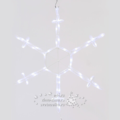 Снежинка "Сияющая" светодиодная, уличная, 60 см, 72 ХОЛОДНЫЕ БЕЛЫЕ LED лампы, IP44 Kaemingk