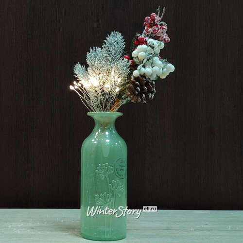 Стеклянная ваза Аллиум 19 см, прозрачно-дымчатая Kaemingk