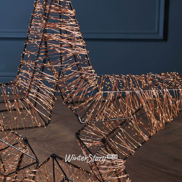 Светодиодное украшение Звезда Тессеус 58*12 см, 3000 теплых белых LED ламп, таймер, IP44 Kaemingk