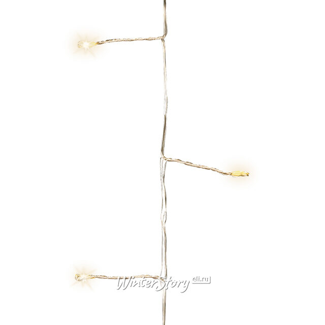 Электрогирлянда Роса Объемная 360 теплых белых мини LED ламп 18 м, серебряная проволока, контроллер, IP44 Kaemingk