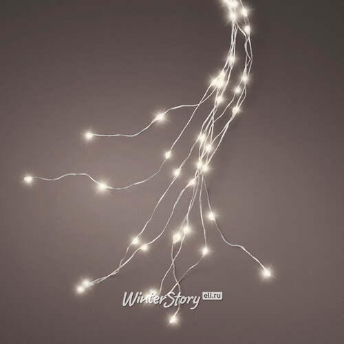 Гирлянда на елку 120-180 см Лучи Росы, 32 нити, 640 теплых белых микро LED ламп с мерцанием, серебряная проволока, IP44 Kaemingk