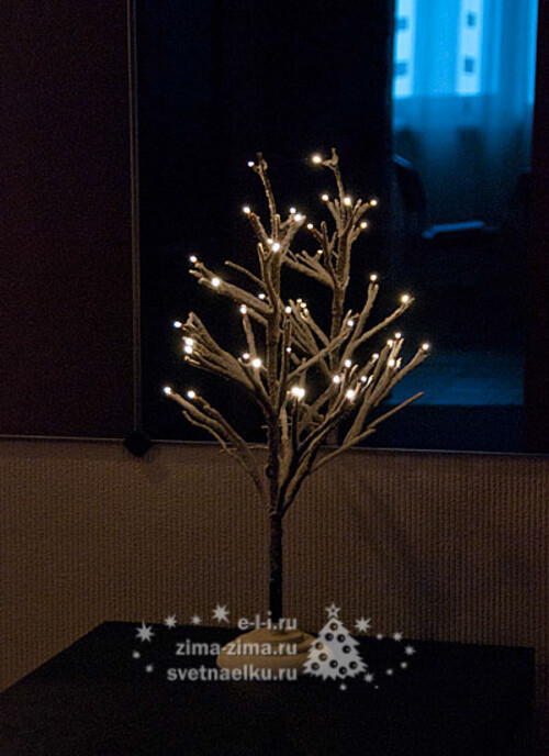 Мини дерево "Рождественское", на батарейках,  50 см, 24 LED ламп, холодный белый Kaemingk