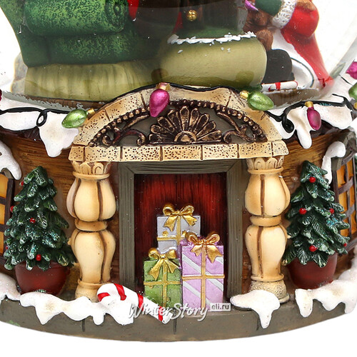Снежный шар музыкальный Санта у камина, 16*20 см Sigro