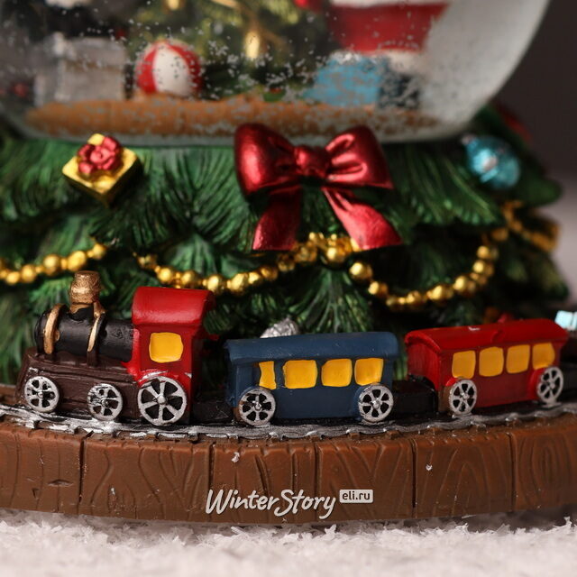 Музыкальный снежный шар Christmas Express 18 см с движущимся поездом Sigro (Сигро)