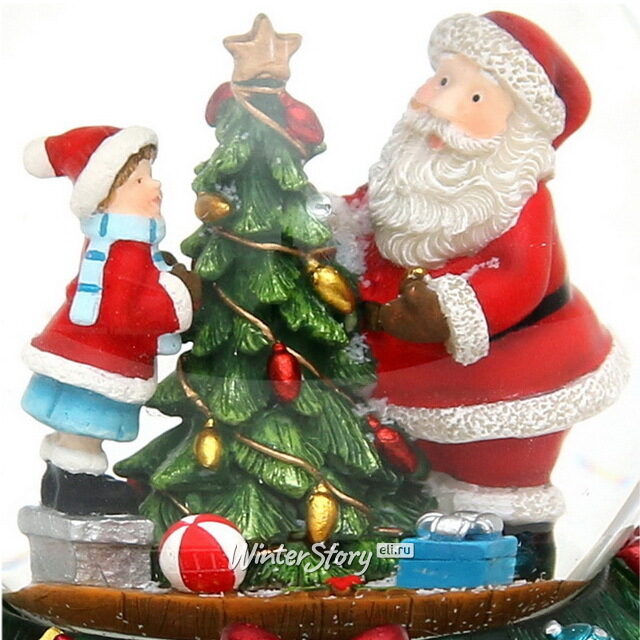 Музыкальный снежный шар Christmas Express 18 см с движущимся поездом Sigro (Сигро)