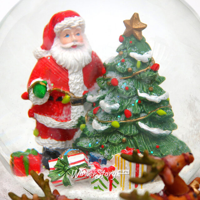 Светящаяся композиция со сноуболлом Рождественский Волшебник 23 см, музыка, батарейки Sigro