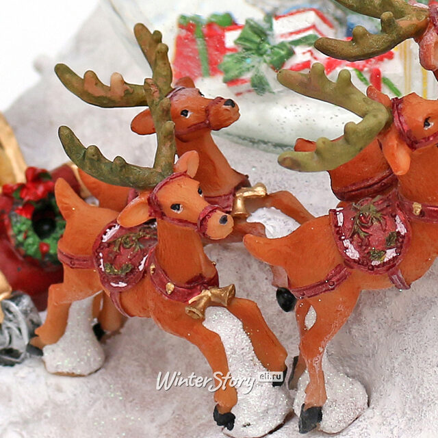 Светящаяся композиция со сноуболлом Рождественский Волшебник 23 см, музыка, батарейки Sigro