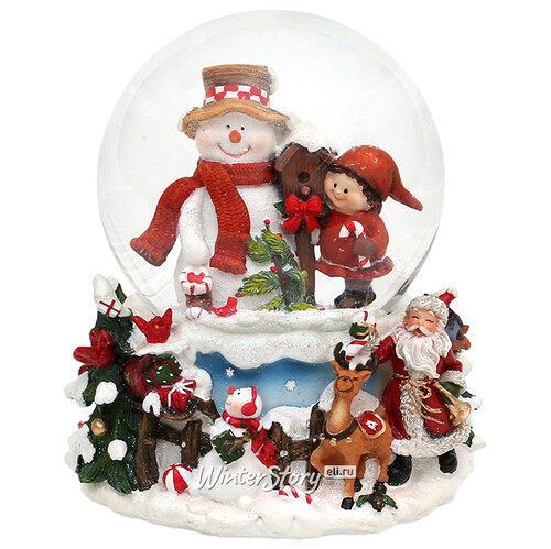 Музыкальный снежный шар Рождественские Традиции 13*15 см Sigro