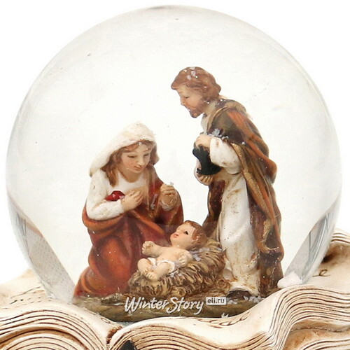 Снежный шар Рождественский Вертеп - Святое Семейство 9 см Sigro